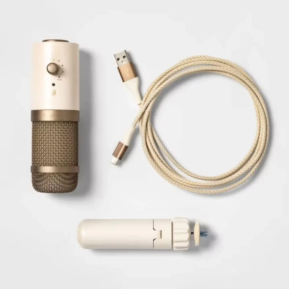 Desktop Microphone - heyday Stone White: USB-C Condenser for PC